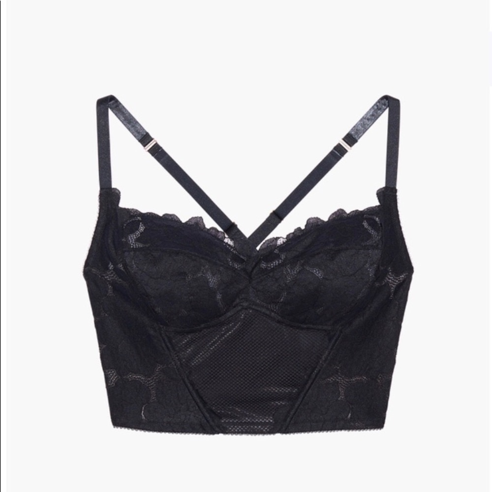 Floral Glow Lace Bustier by Savage x Fenty